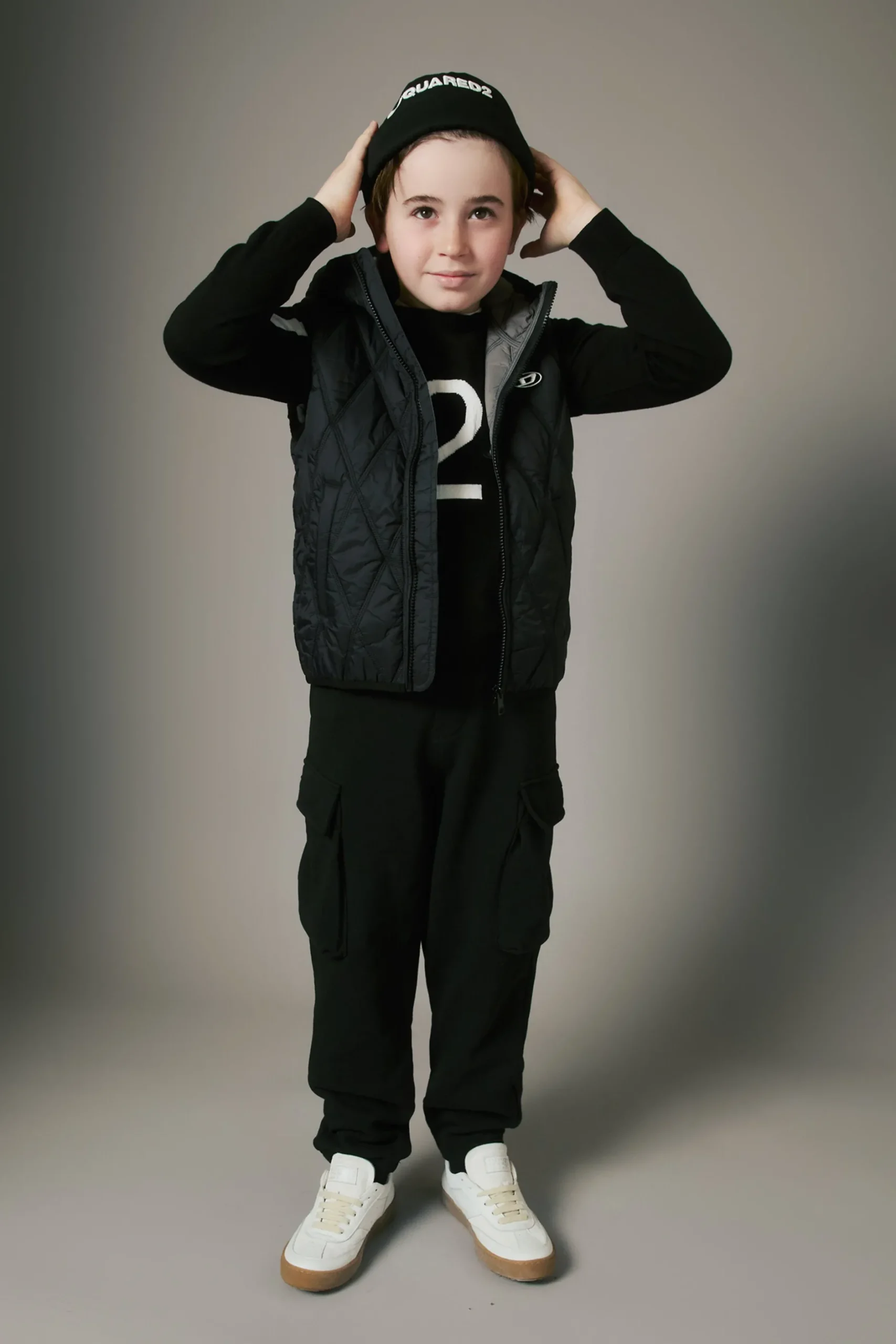 DIESEL Pantaloni cargo in felpa con logo Oval D | Bambino Pantaloni
