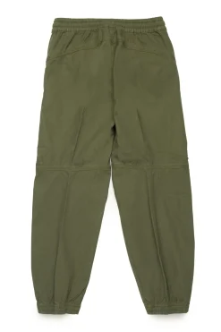 DIESEL Pantaloni cargo in gabardina con logo oval D | Bambino Pantaloni | Pantaloni