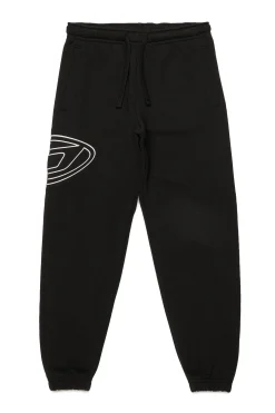 DIESEL Pantaloni jogger in felpa con logo Oval D | Bambino Pantaloni