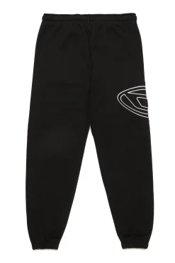 DIESEL Pantaloni jogger in felpa con logo Oval D | Bambino Pantaloni