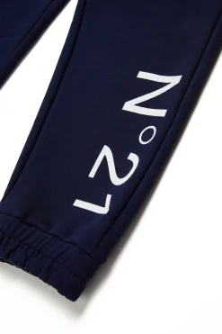 N°21 Pantaloni rosa in felpa con logo | Bambino Pantaloni | Pantaloni
