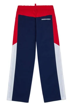 DSQUARED2 Pantaloni stile tennis in cotone tecnico | Bambino Pantaloni | Activewear