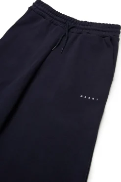 MARNI Pantaloni wide leg in felpa con logo | Bambino Pantaloni | Activewear