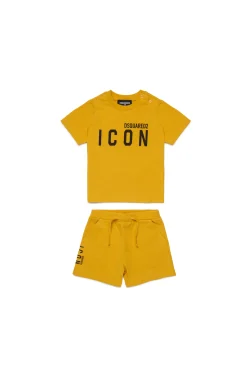 DSQUARED2 Pigiama corto con logo ICON | Bambino Tute E Baby Set | Activewear