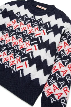 MARNI Pullover a trecce con motivo Promenade | Bambino Maglieria | Maglieria