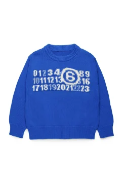 MM6 MAISON MARGIELA Pullover in maglia con Numeric logo | Bambino Maglieria | Logomania