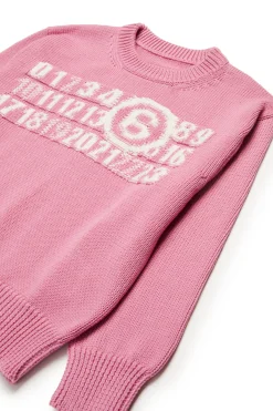 MM6 MAISON MARGIELA Pullover in maglia con Numeric logo | Bambino Maglieria | Logomania