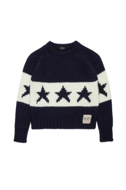 N°21 Pullover in misto alpaca con stelle | Bambino Maglieria