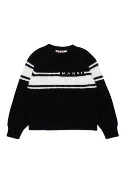 MARNI Pullover in misto lana con bande | Bambino Maglieria | Maglieria