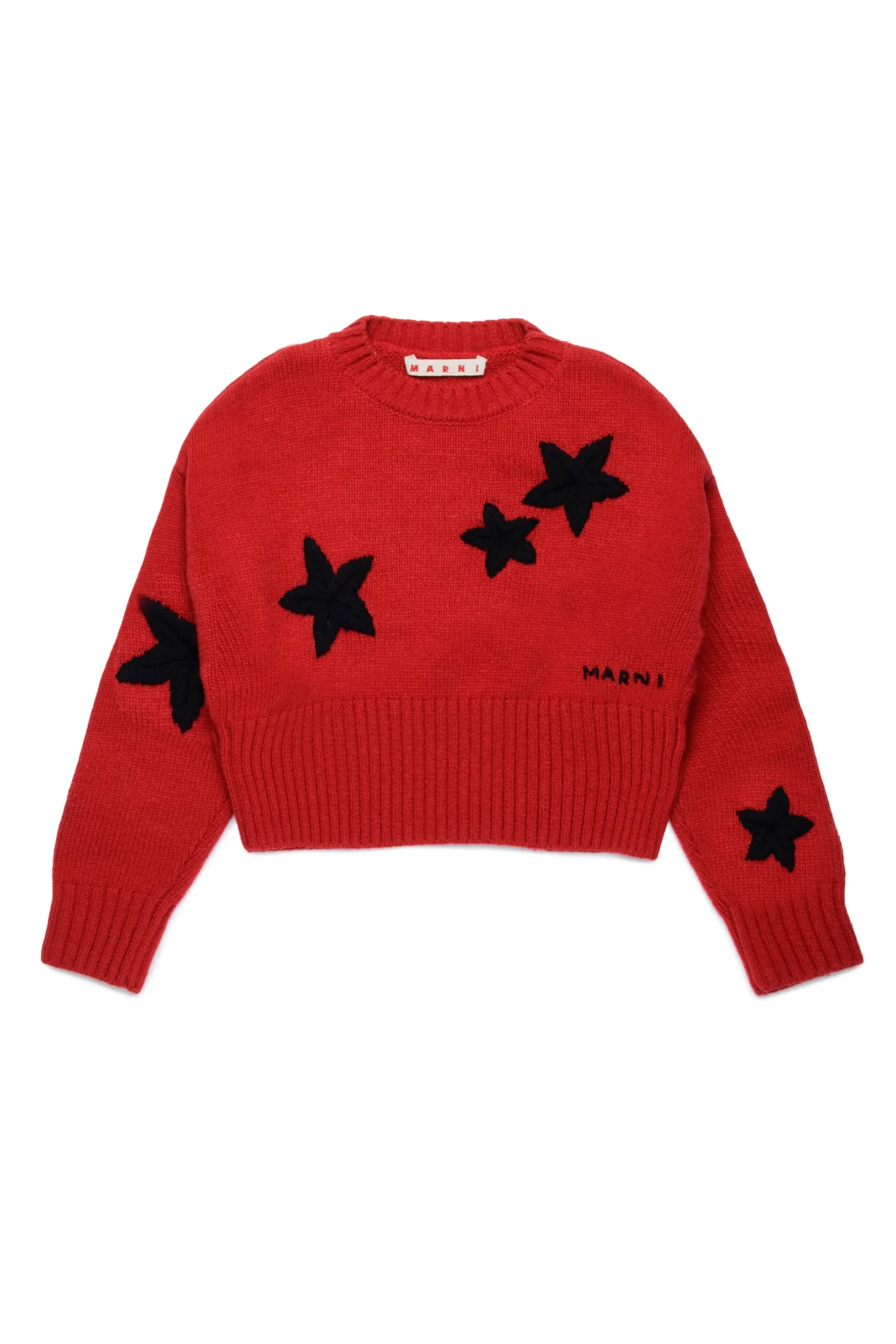 MARNI Pullover in misto lana con stelle | Maglieria