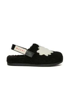 MARNI Sabot in teddy con stella | Sandali E Ciabatte | Ciabatte E Sandali