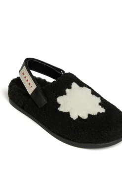 MARNI Sabot in teddy con stella | Sandali E Ciabatte | Ciabatte E Sandali