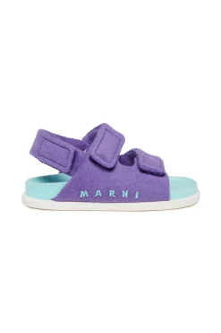 MARNI Sandali fussbett in spugna con logo | Sandali E Ciabatte | Ciabatte E Sandali
