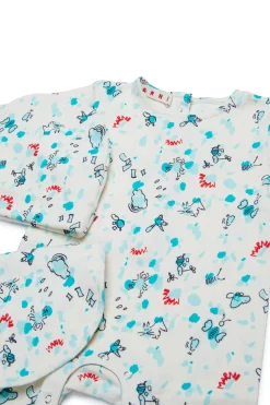 MARNI Set nascita in cotone allover Magic Farm | Neonato (0-12M)