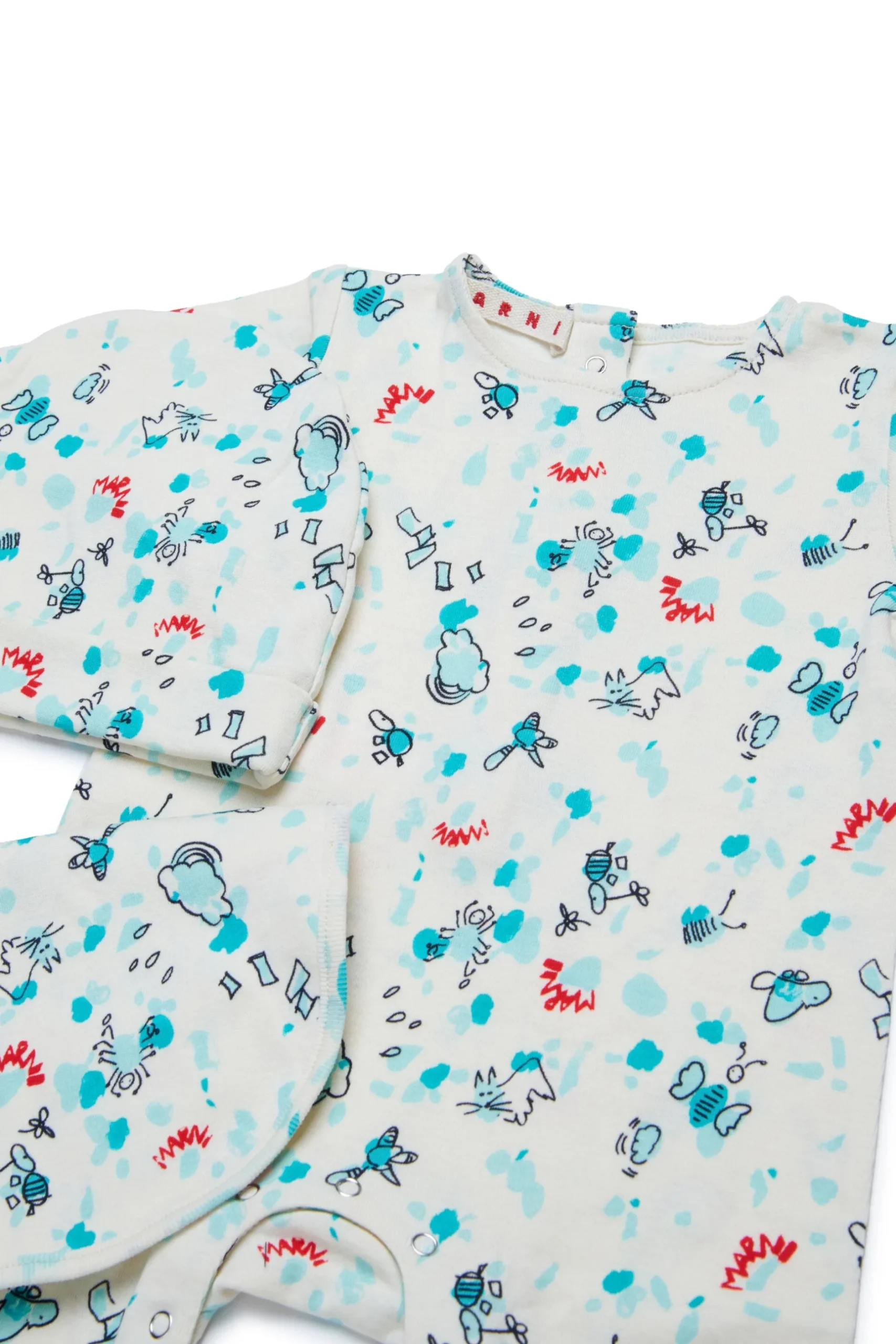 MARNI Set nascita in cotone allover Magic Farm | Neonato (0-12M)