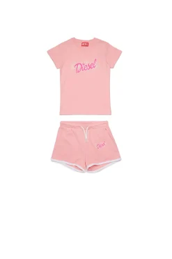 DIESEL Set t-shirt e shorts in jersey con logo | Tute