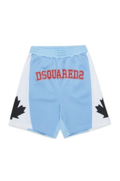 DSQUARED2 Shorts basket con Canadian Leaf | Bambino Shorts | Activewear
