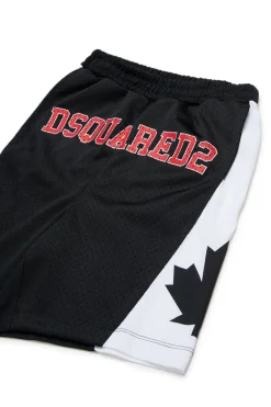 DSQUARED2 Shorts basket con Canadian Leaf | Bambino Shorts | Activewear