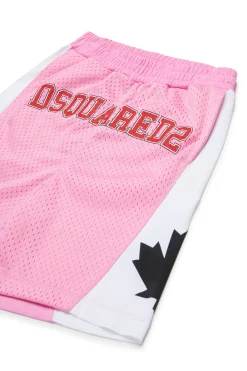 DSQUARED2 Shorts basket con Canadian Leaf | Bambino Shorts | Activewear