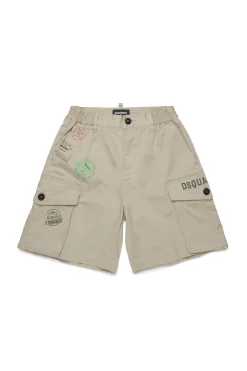 DSQUARED2 Shorts cargo con grafica Passport | Bambino Shorts