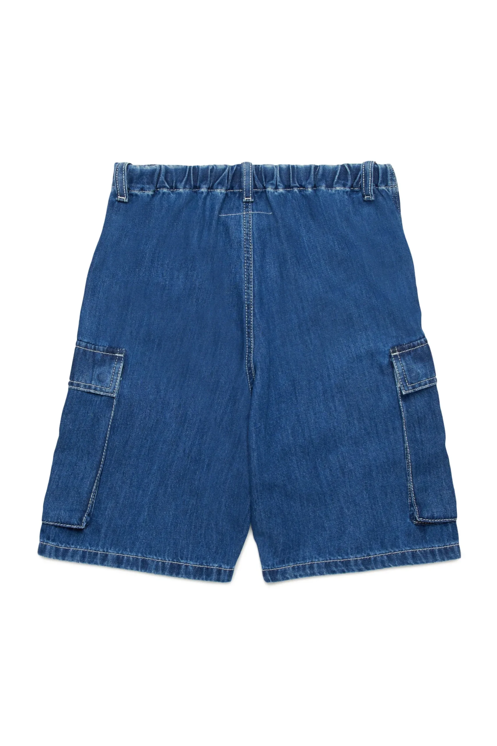 MM6 MAISON MARGIELA Shorts cargo in denim blu medio | Bambino Shorts | Denim-Mania