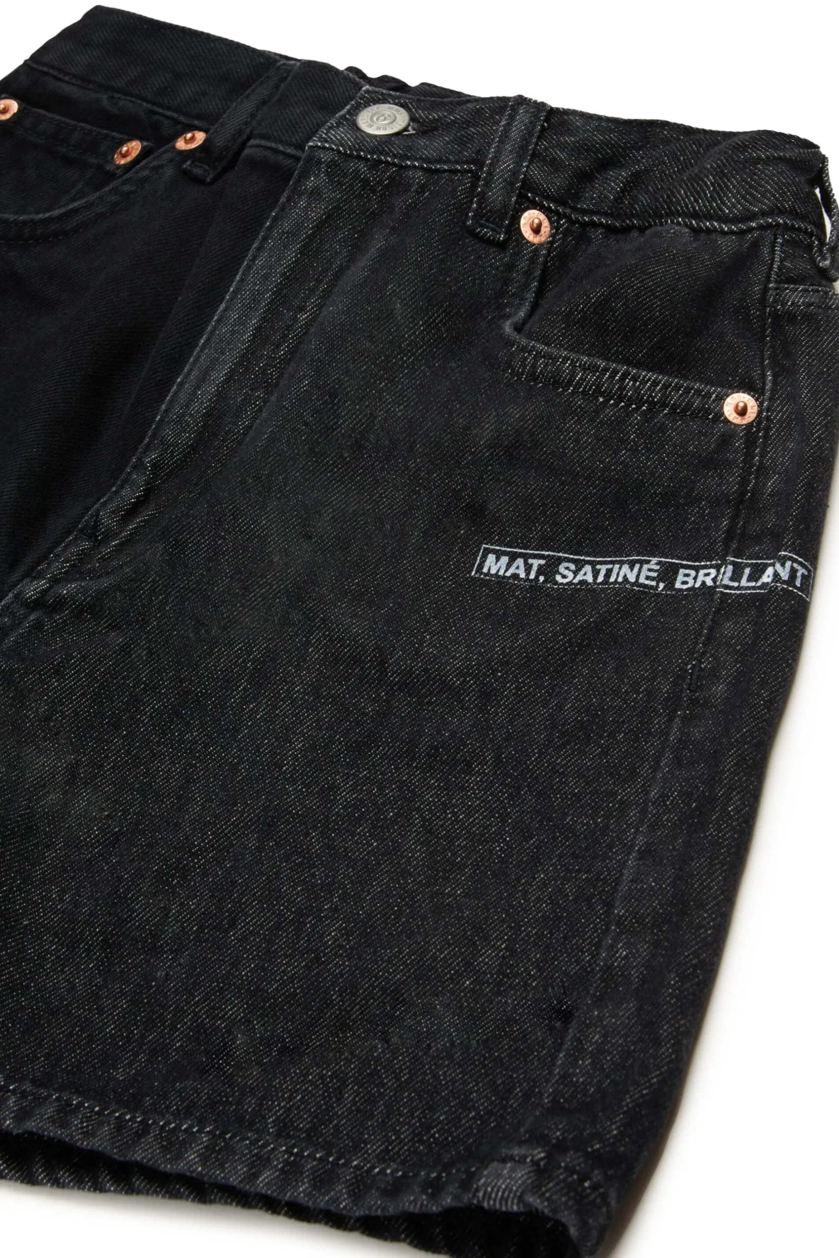 MM6 MAISON MARGIELA Shorts in denim bicolor con lettering | Bambino Shorts | Denim-Mania