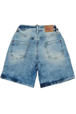 DSQUARED2 Shorts in denim effetto marmorizzato | Bambino Denim-Mania | Denim-Mania