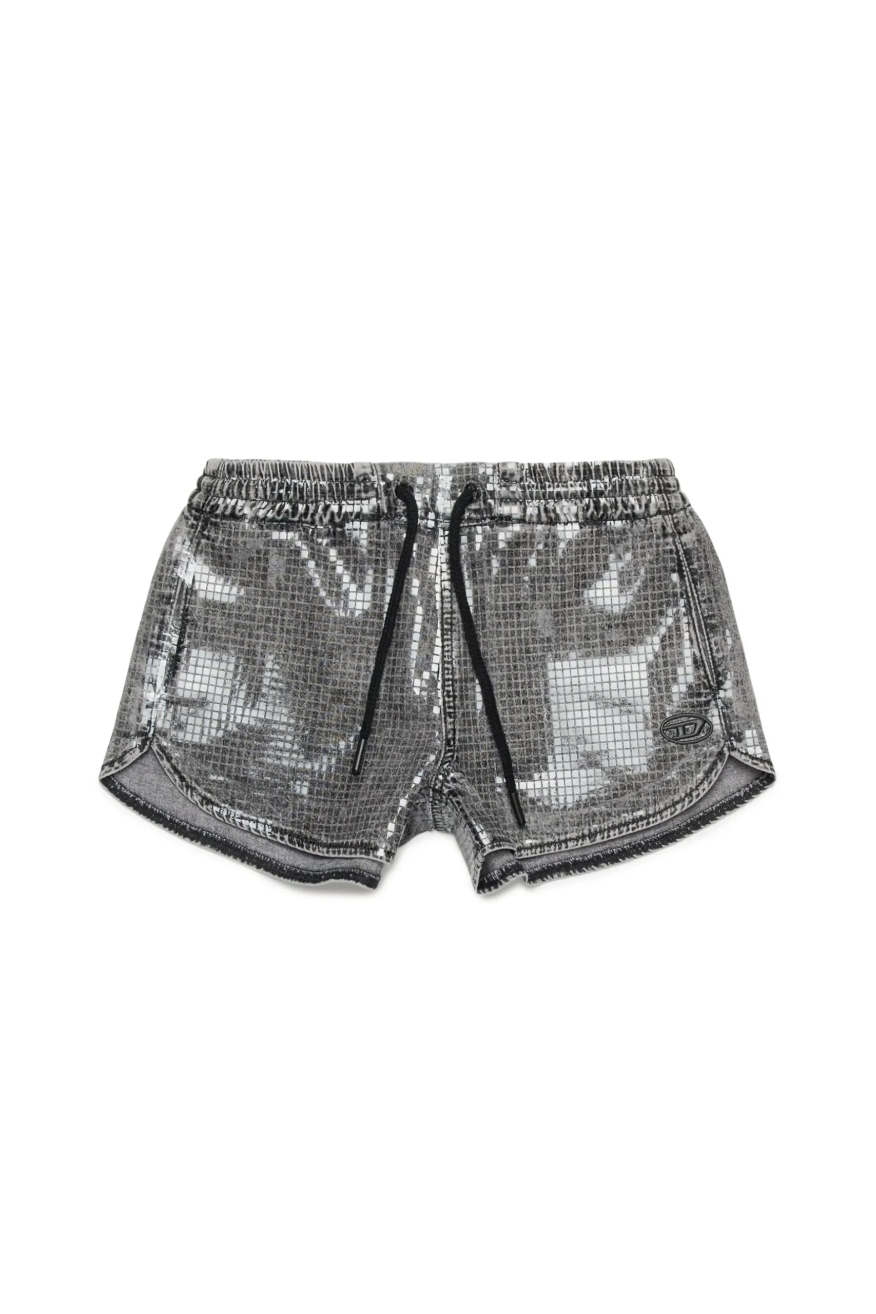 DIESEL Shorts in denim nero con paillettes | Shorts