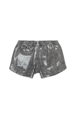 DIESEL Shorts in denim nero con paillettes | Shorts