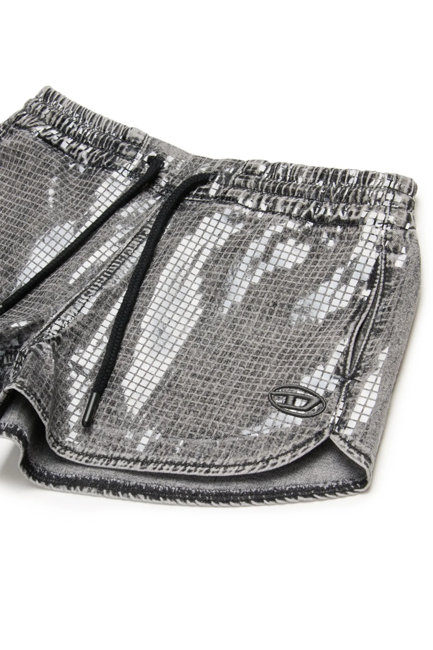 DIESEL Shorts in denim nero con paillettes | Shorts