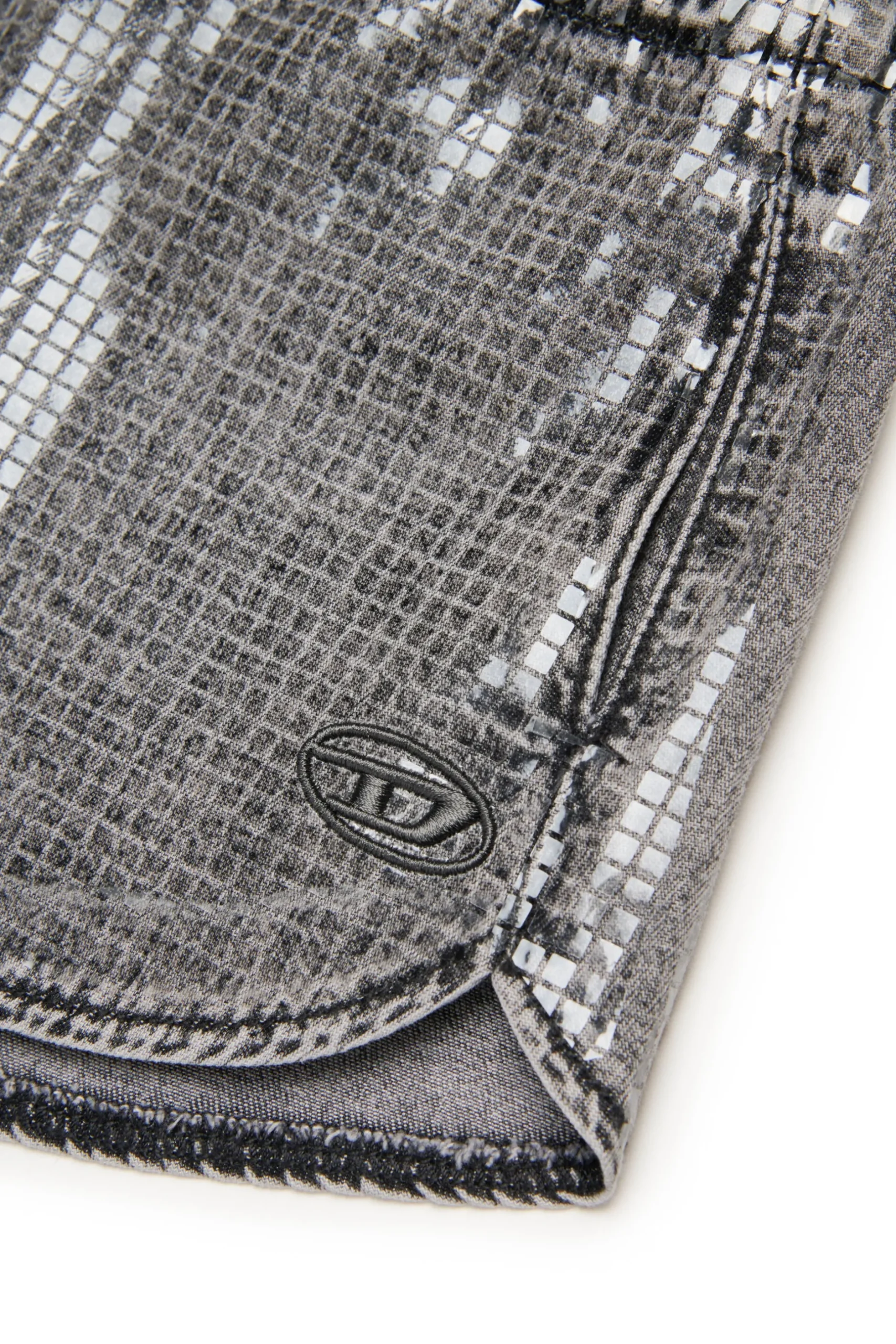 DIESEL Shorts in denim nero con paillettes | Shorts