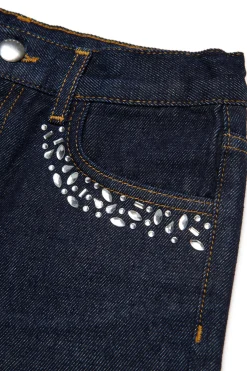 MARNI Shorts in denim scuro con rhinestones | Shorts