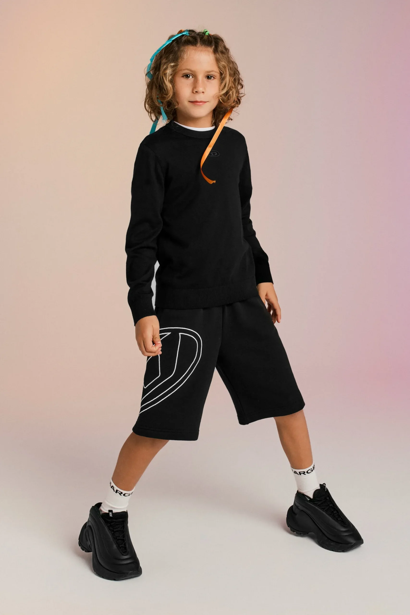 DIESEL Shorts in felpa con maxi logo Oval D | Bambino Oval D By Diesel | Oval D By Diesel