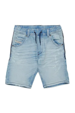 DIESEL Shorts in JoggJeans® chiaro con rotture | Bambino Denim-Mania | Denim-Mania