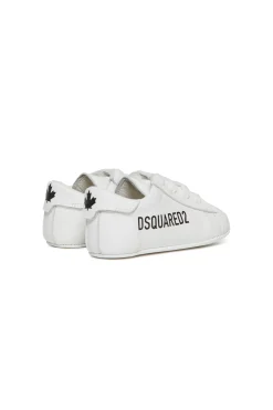DSQUARED2 Sneakers basse in pelle con logo | Scarpe | Neonato