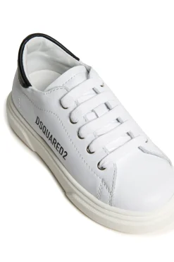 DSQUARED2 Sneakers basse in pelle con logo | Scarpe | Neonato