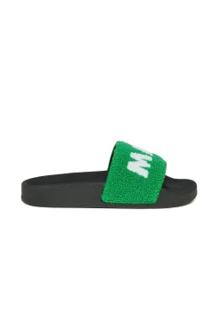 MARNI Sponge slide slippers with maxi logo | Bambino Sandali E Ciabatte | Ciabatte E Sandali