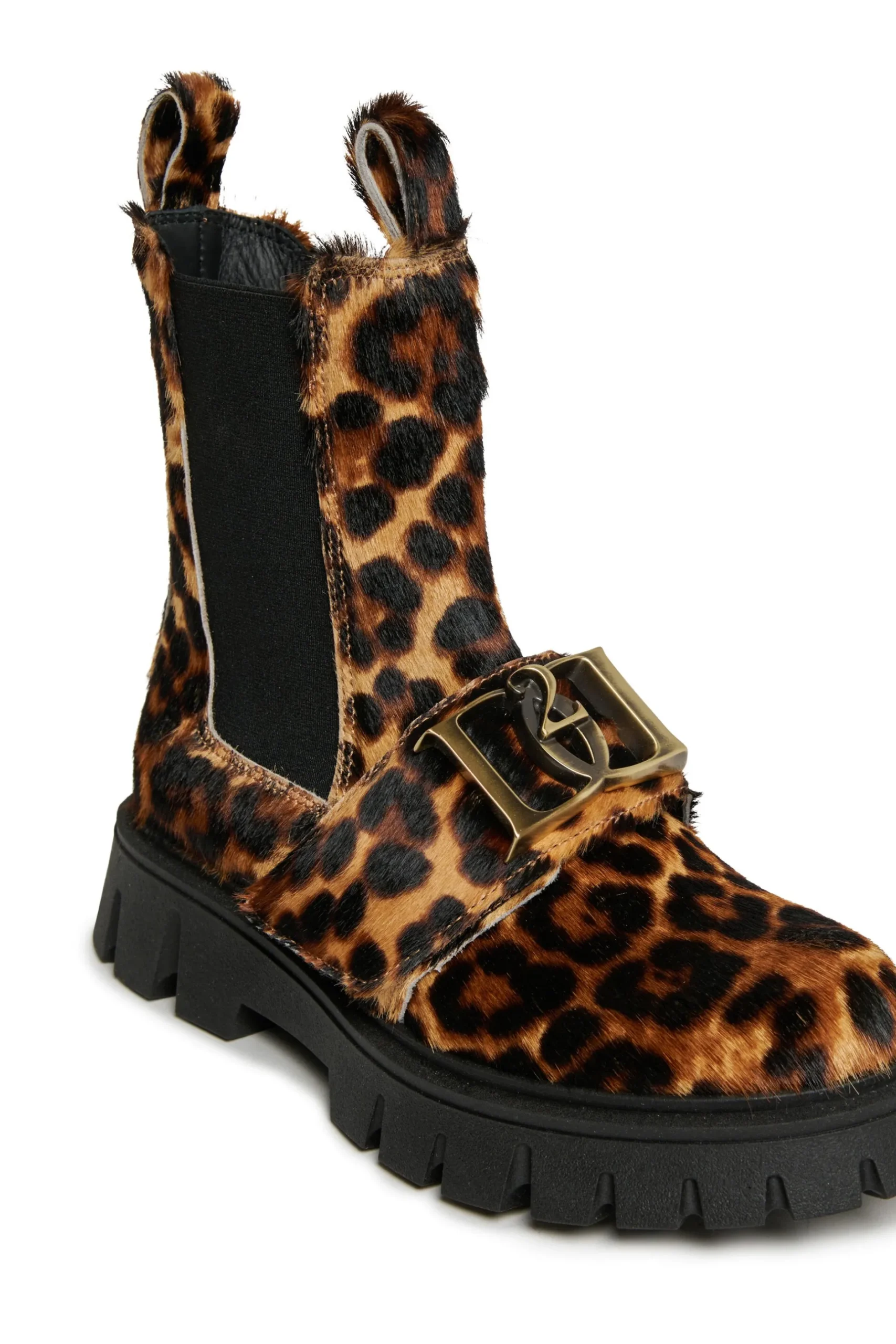 DSQUARED2 Stivali Chelsea in pelle leopardata | Stivali E Anfibi | Anfibi E Stivali