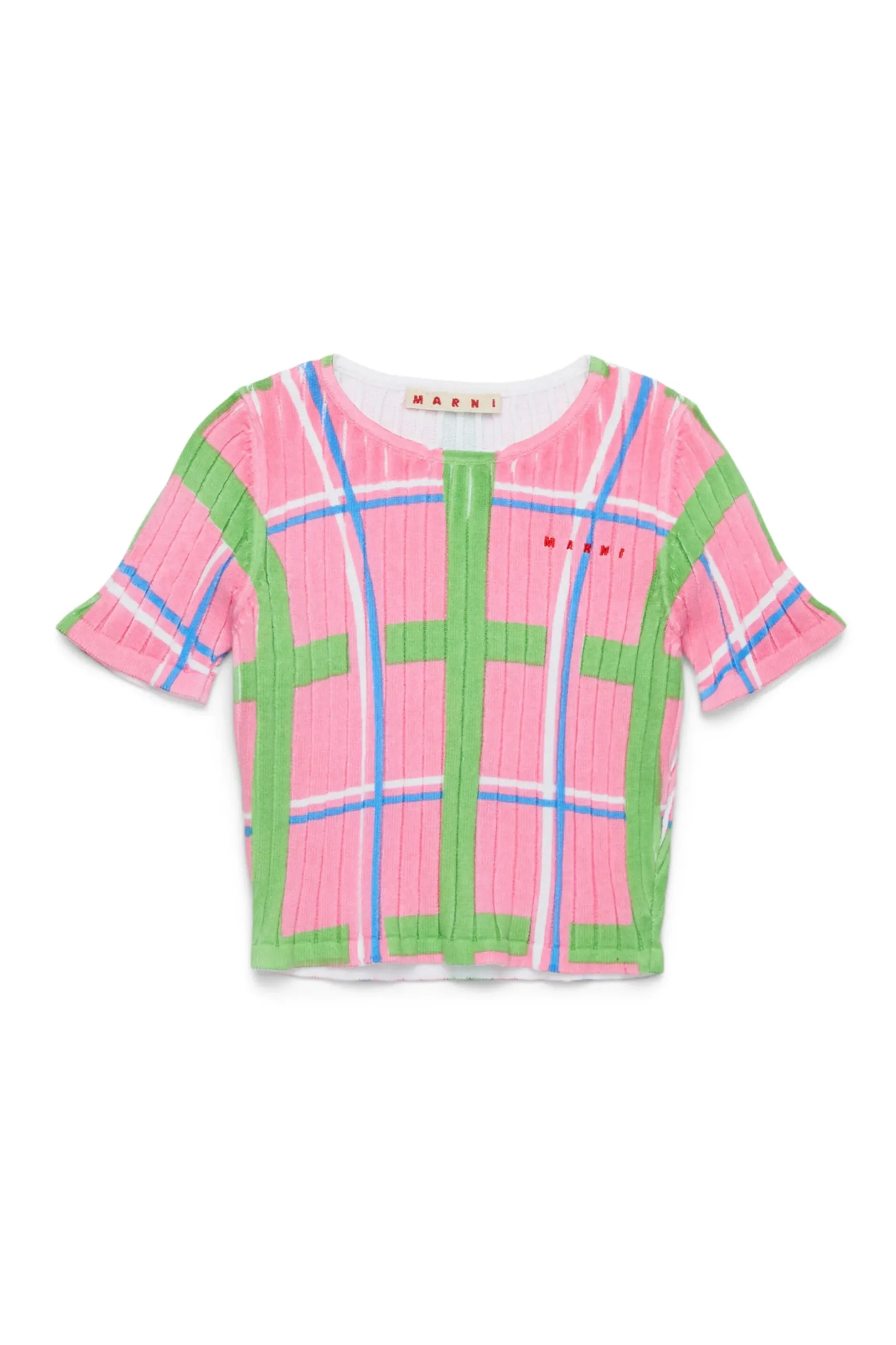 MARNI Top in maglia a coste allover Check | Maglieria