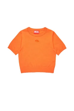 DIESEL Top in maglia rasata con logo Oval D | Bambino Maglieria | Oval D By Diesel