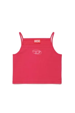 DIESEL Top smanicato con logo Oval D in strass | Bambino T-Shirts | Oval D By Diesel