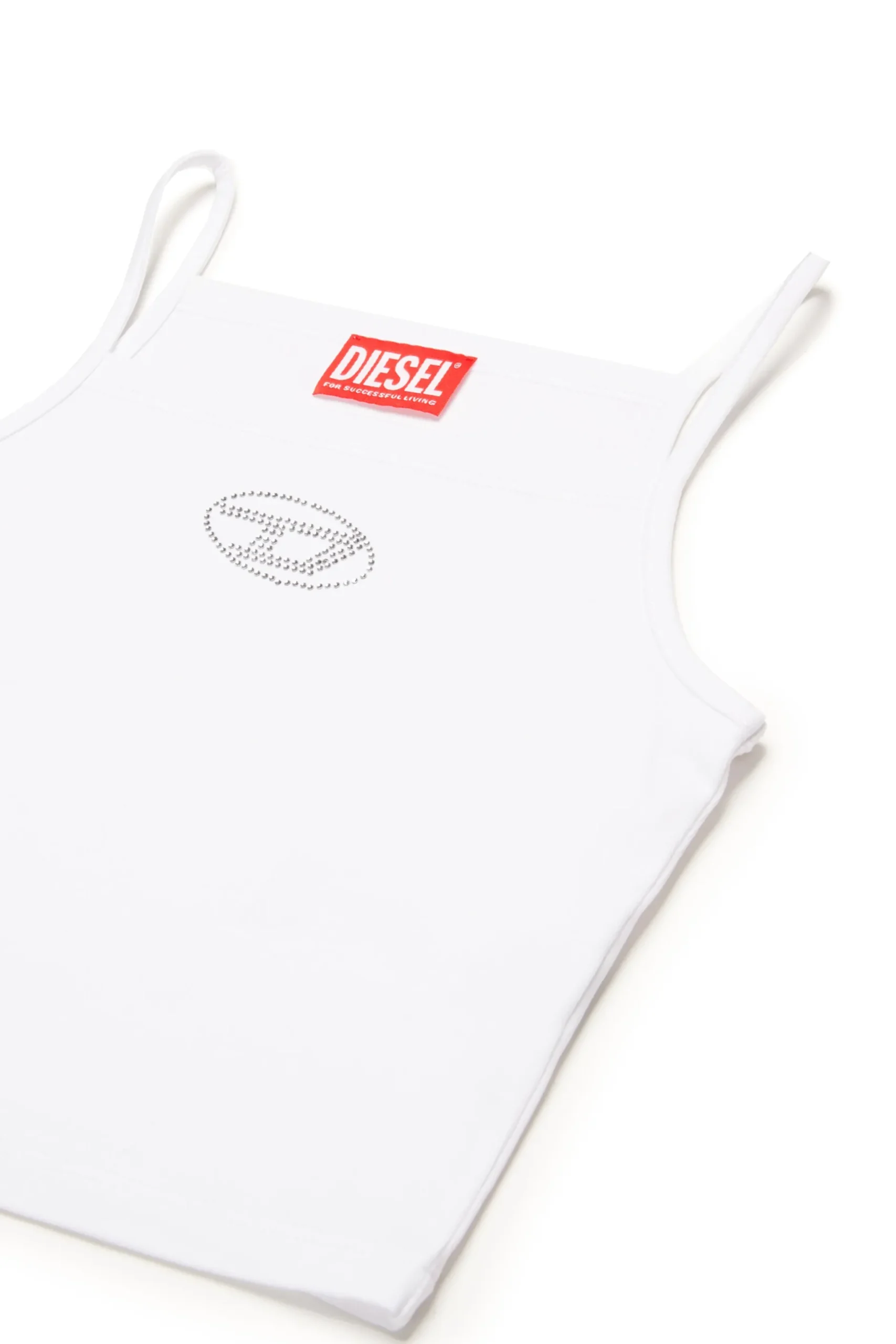 DIESEL Top smanicato con logo Oval D in strass | Bambino T-Shirts | Oval D By Diesel