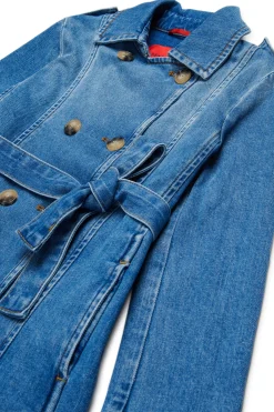 MAX&Co. Trench in denim blu medio sfumato | Bambino Giacche E Cappotti | Denim-Mania