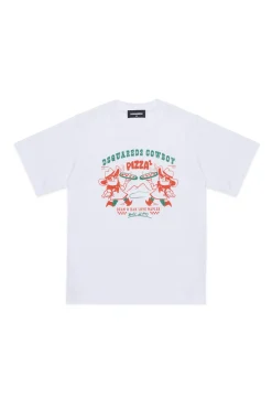 DSQUARED2 T-shirt con grafica Cowboy Pizza | Bambino T-Shirts | T-Shirts