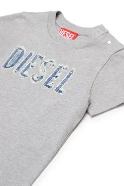 DIESEL T-shirt con grafica effetto denim | Bambino T-Shirt | Logomania
