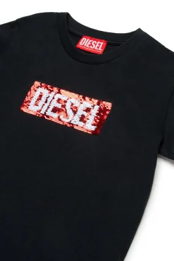 DIESEL T-shirt con logo paillettes | T-Shirts