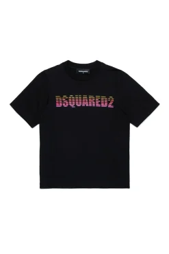 DSQUARED2 T-shirt con logo striped and shaded | Bambino T-Shirts | Logomania