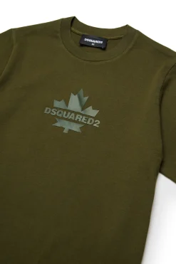 DSQUARED2 T-shirt con Maple Leaf | Bambino T-Shirts | Activewear
