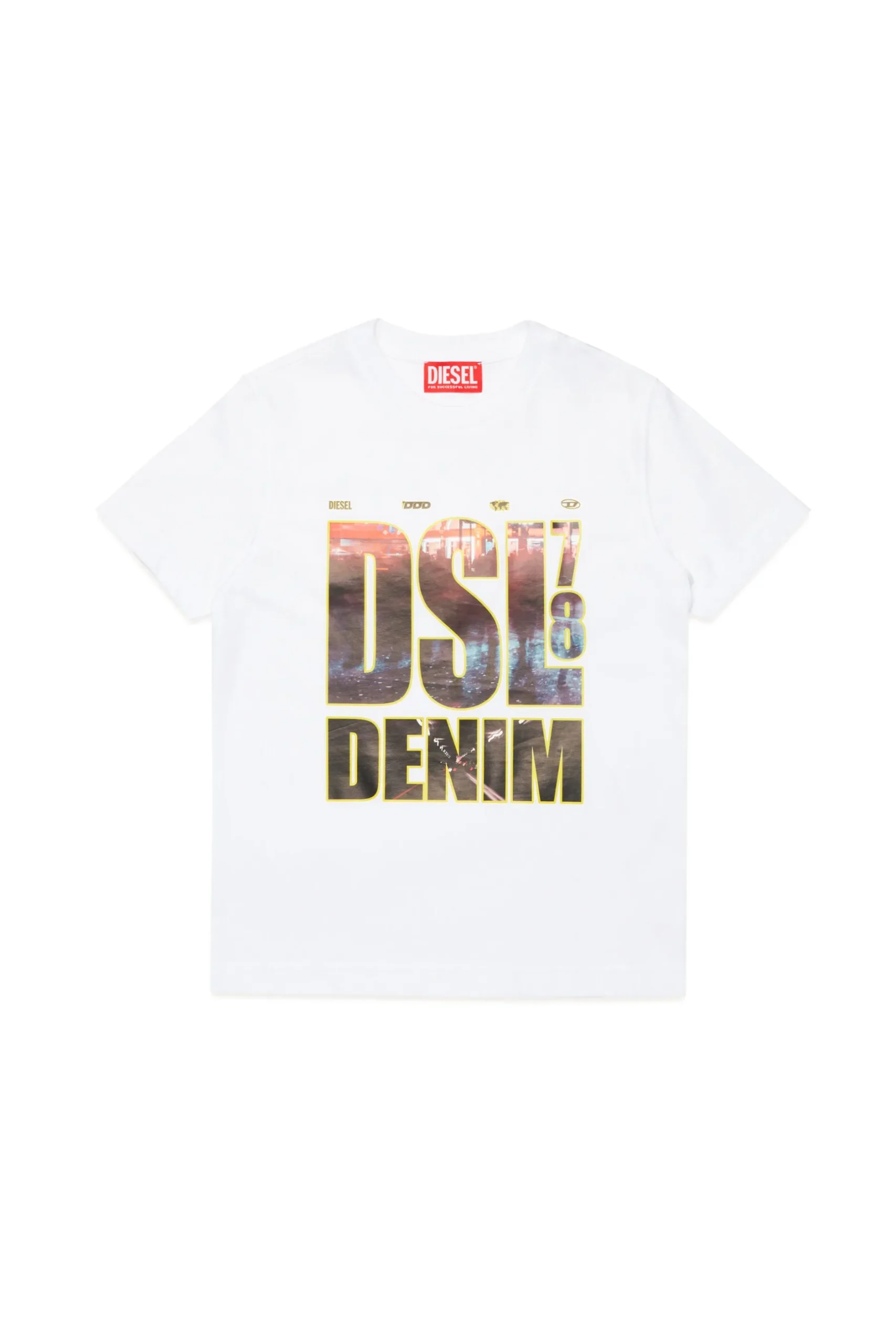 DIESEL T-shirt con stampa DSL78 Denim | Bambino T-Shirts