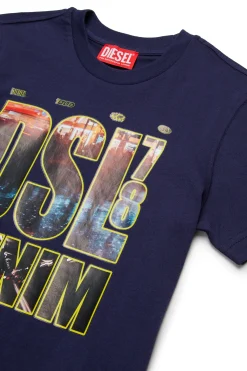 DIESEL T-shirt con stampa DSL78 Denim | Bambino T-Shirts